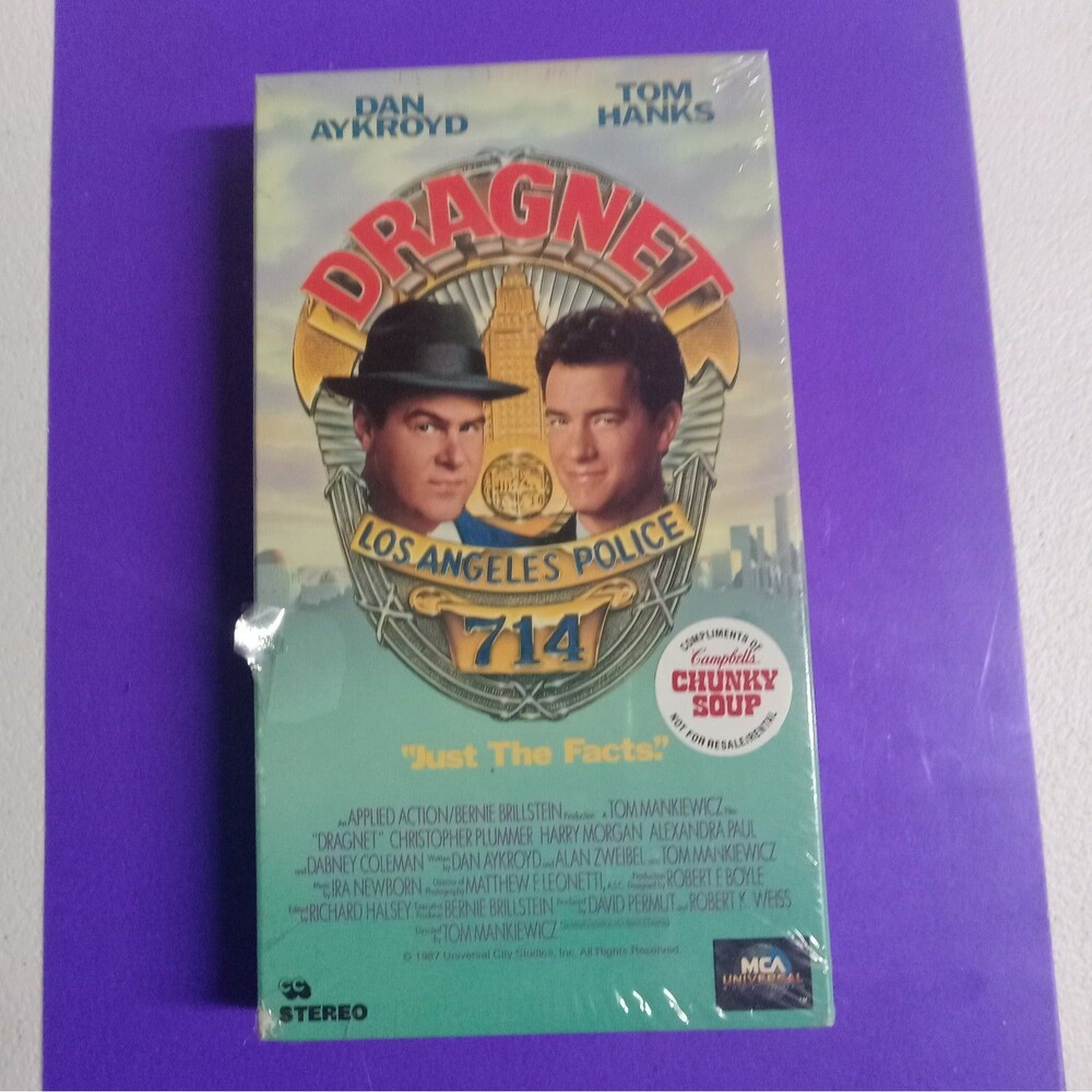 Dragnet (VHS 1987) Dan Aykroyd, Tom Hanks "80's Comedy"